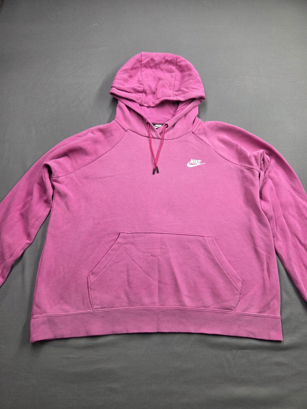 Nike Sportswear Essential Fuchsia Pink Hoodie Women's Size Medium M Flaw
